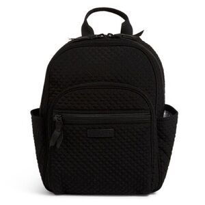 new Vera Bradley Small Backpack in Microfiber Black